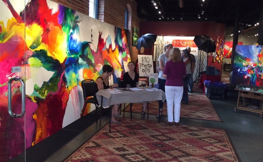 The vibrant mural welcomed Dogwood Alliance supporters and donors