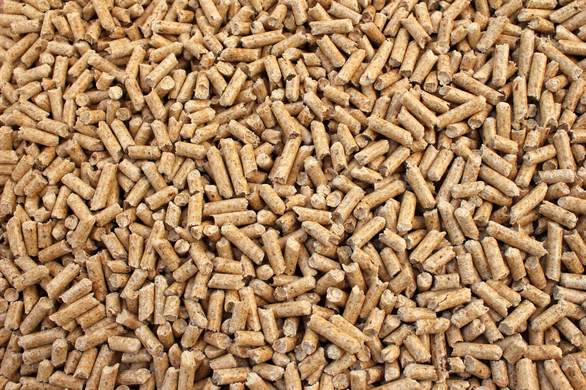 a pile of wood pellets
